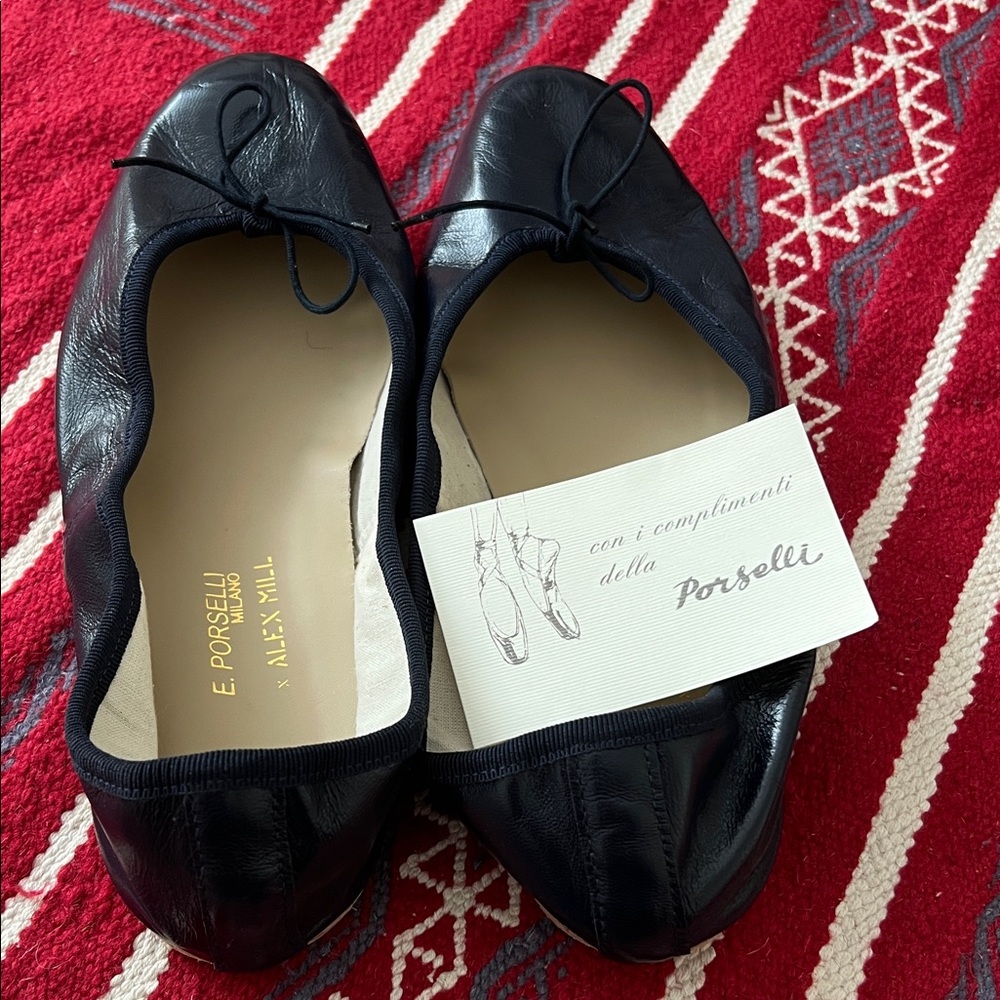 Porselli Women's Dark Blue Ballet Flats